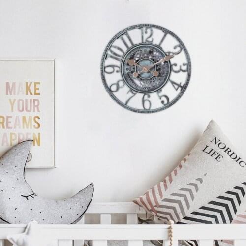 Number Wall Clock Courtyard Clock Large Outdoor Garden Wall Clock Arabic Numeral W3JE