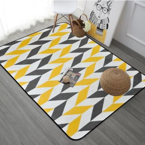 New European Simple Geometric Carpet Living Room Children Bedroom Rugs And Carpets Computer Chair Floor Mat Cloakroom Carpet