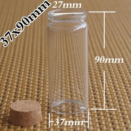 Wholesale 500 Pcs 65ml empty Clear Cork Glass Bottles Vials For Wedding Holiday, Decoration Christmas Gifts 65ml glass bottle