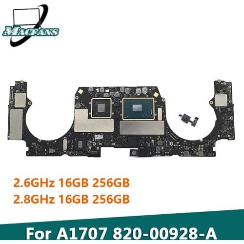 Tested Original A1707 Motherboard 820-00928-A for MacBook Pro 15" A1707 Logic Board 2.6G/2.8GHz 16G 256GB 2017 Year