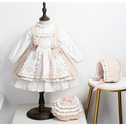 2020Autumn Spanish Princess Dress Children Thanksgiving Outfits Christmas Outfit Toddler Girl Clothes Boutique Kids Clothing