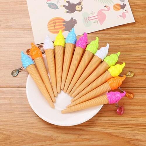 Ice Cream Gel Pen Stationery Creative Cute Pens Ute Cartoon Kawaii Pen Student Stationery Gel Pen 0.5mm School Office Supplies