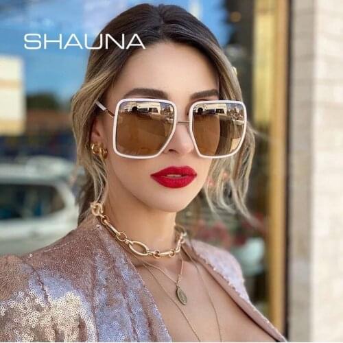 SHAUNA Oversize Women Square Sunglasses UV400