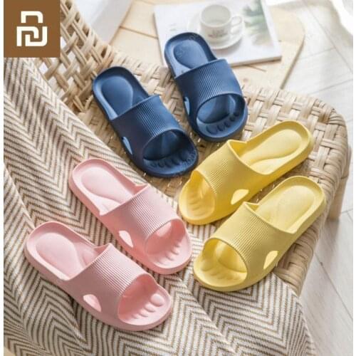 Xiaomi Women Soft bathroom slippers EVA massage Sandles Summer Shoes Female Male Indoor Slides Light Weight Home Shower Slipper
