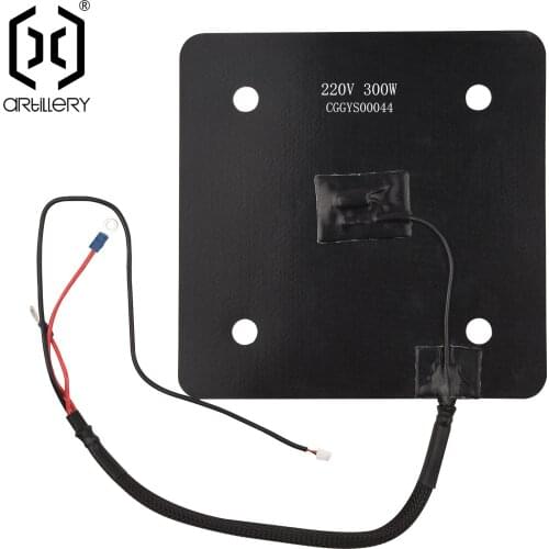 Artillery Silicone Heated Bed 220x220mm Hotbed Pad 300W 110V with Insulation Cotton Mat for Artillery Genius 3D Printer