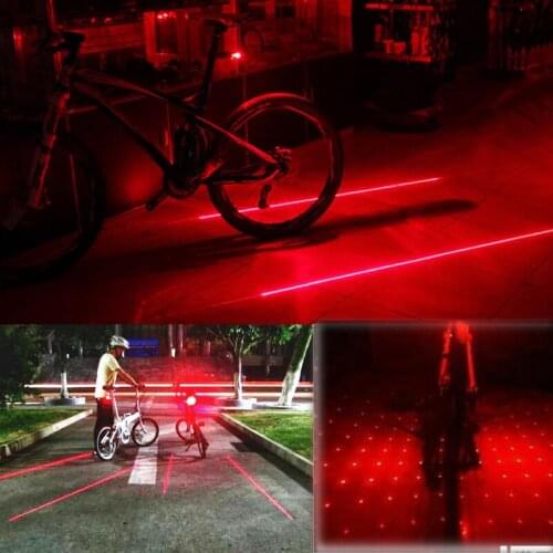 LED Laser Tail Light Flashing Bike Lamp Light Safety Warning For Bicycle Mountain Bike Riding light (Wihout Battery)