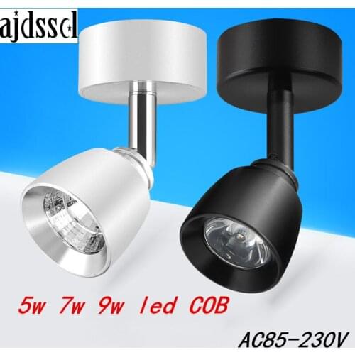 LED spot COB downlight surface mounted led Ceiling 360 degree rotation 5w 7w 9w dimmable Epistar Recessed Spot light AC110V/220V