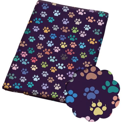 50*140cm paw print pattern Polyester cotton Fabric Patchwor Printed for Tissue Kids Home Textile for Sewing Doll Dress Curtain