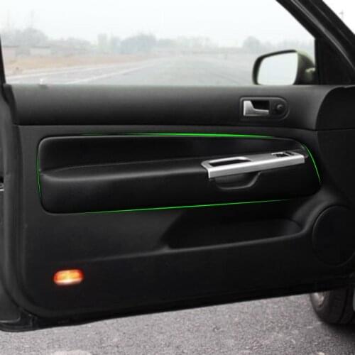Only for 3 doors Car Microfiber Leather Door Armrest Panel Cover Sticker Trim For VW Golf 4 MK4 Jetta 1998 - 2005