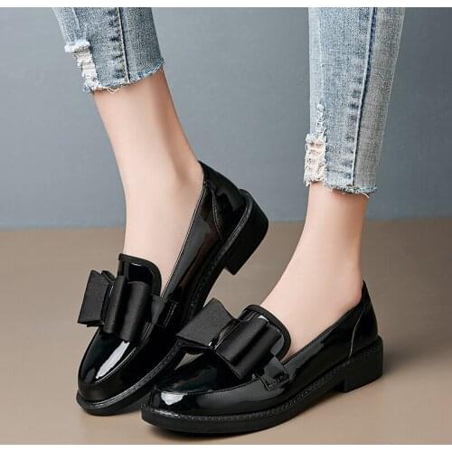 Office Pumps Women Shoes Low Heels 3cm Block Heel Shoes British Style Heeled Loafers Chunky Pumps Zapotos De Taco De Mujer