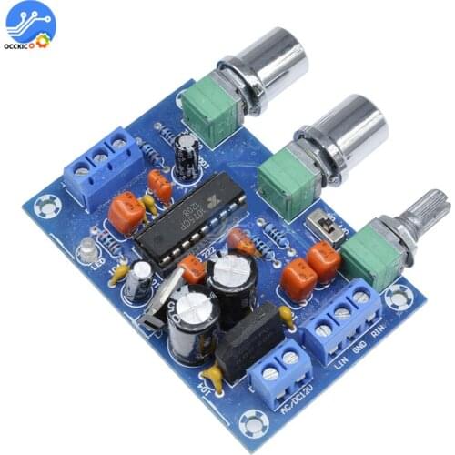 XR1075 Tone Board HIFI Preamplifier Board BBE Chip AC/DC 12-15V Audio Volume Control Speaker Sound Board Preamp