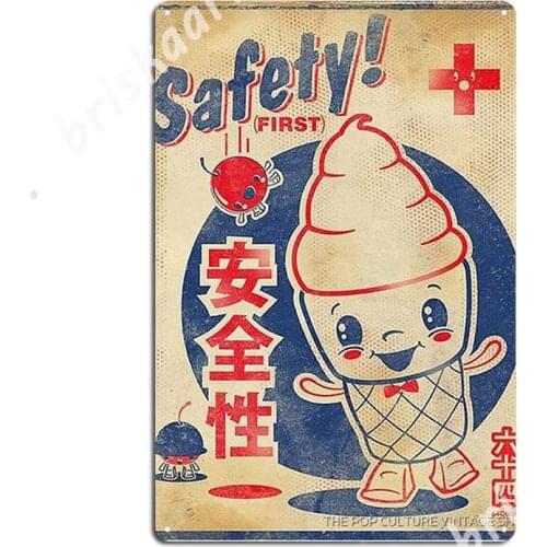 Japanese Ice Cream Metal Signs Club Home Wall Funny Painting Décor Tin sign Posters