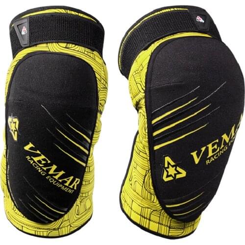 Yellow Motorcycle Knee Pads Armor Motocross Equipment Four Seasons Moto Motorbike Riding Body Protective Gears Knee Pads Guards