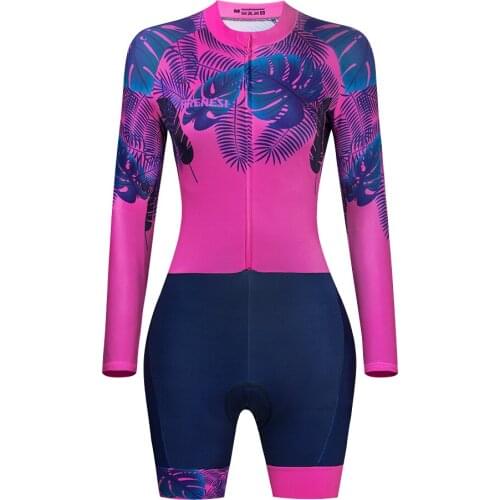 2021 Frenesi Vrouwen Lange Mouwen Kleding Fietsen Triathlon Schaatspak Set Macaquinho Ciclismo Feminino Gel Jumpsuit Sport Kits