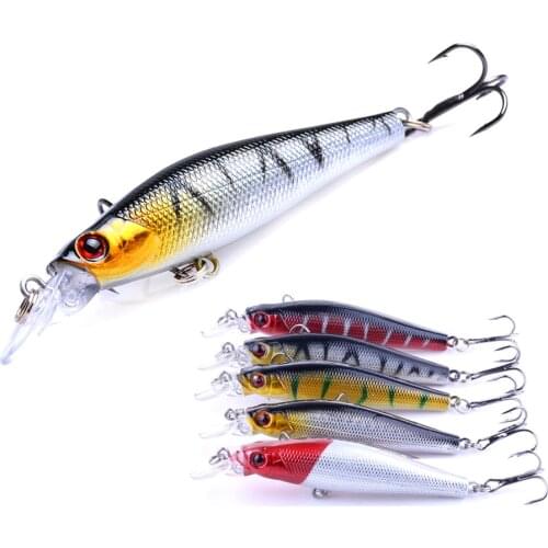 1pcs 9g 8cm Hard Baits Minnow Fishing Lures with 6# Hook Minnow plastic Artificial Fishing Wobbler Bass Carp Fishing Accessories