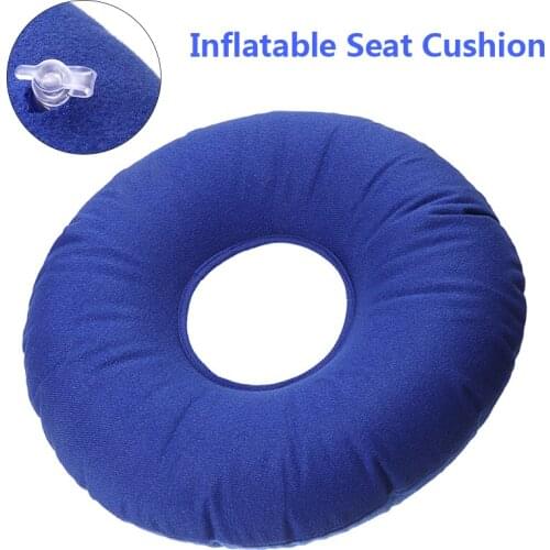 1PC Inflatable Seat Cushion Rubber Ring Round Anti-decubitus Blue Anti-pressure Cushion Home Supplies Hemorrhoid Pillows