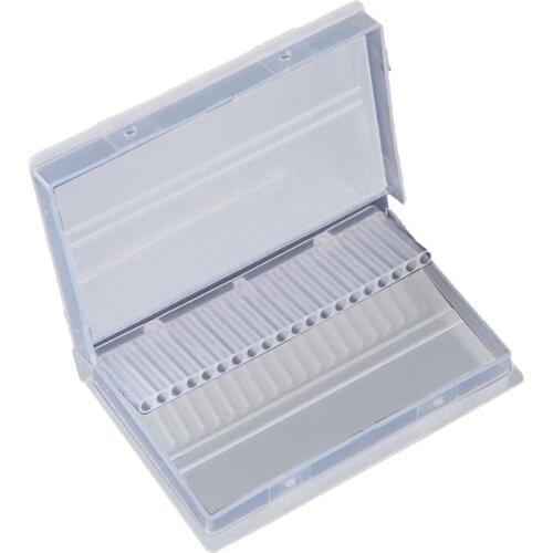 1pc Nail Art 20 Holes Slots Drill Bit Holder Box Display Grinding Heads Storage Box Detachable Acrylic Container Manicure Tool