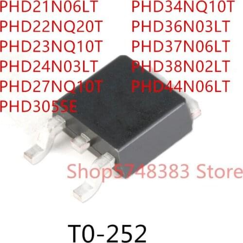10PCS PHD21N06LT PHD22NQ20T PHD23NQ10T PHD24N03LT PHD27NQ10T PHD3055E PHD34NQ10T PHD36N03LT PHD37N06LT PHD38N02LT PHD44N06LT