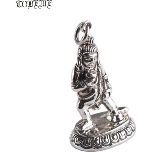 100% 925 Silver Tibetan Buddha Statue Pendant Buddhist Buddha Pendant Tibetan Pendant Good Luck Amulet