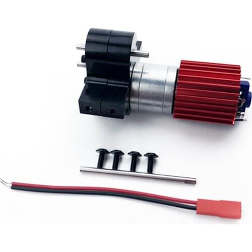 370 Brushed Motor+Alloy Heat Sink Gear Box Set with Steel Gears for WPL Henglong C14 C24 B14 B24 B16 B36 4X4 6X6 Upgraded Parts