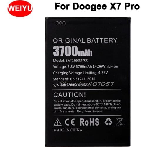 For Doogee X7 Pro Battery for Doogee X7 Batterie Bateria Batterij Accumulator 3700mAh