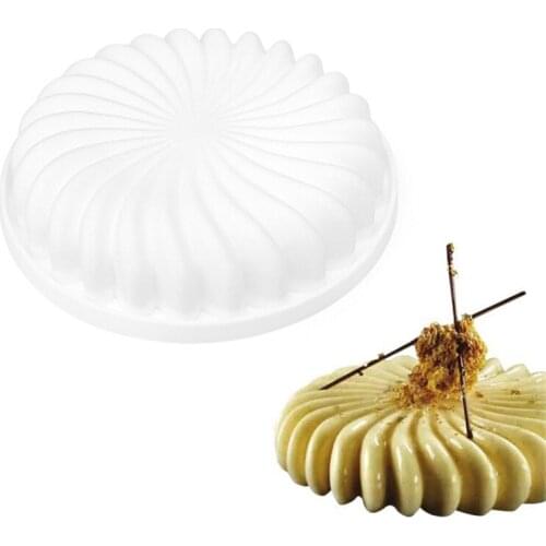 Non-Stick Round Sun Flower Silicone Cake Molds Baking Cake pan Candy Craft Large Mousse Cake Tray Muffin Pan Bakeware
