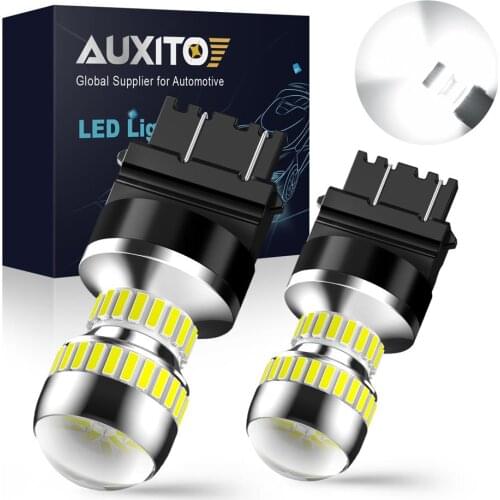 AUXITO 2Pcs Canbus T25 LED 3157 3156 3057 3056 P27/7W LED Bulbs 54 Led 4014 SMD Car Rear Brake Light Parking 12V Amber White Red