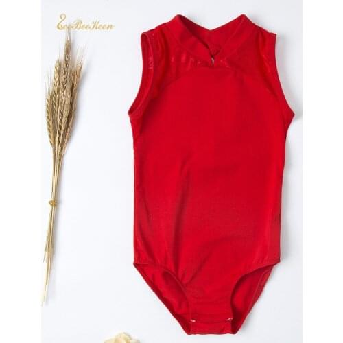 Black/Blue/Red Mesh Lace Ballet Dancewear For Girl Sleeveless Gymnastics Leotard Ballet Bodysuit Ballerina Children Clothes Kids