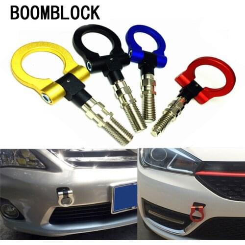 BOOMBLOCK Auto Trailer Ring Hook Vehicle Towing Hanger For Honda Civic Nissan Qashqai Lexus Infiniti Suzuki Subaru Acura