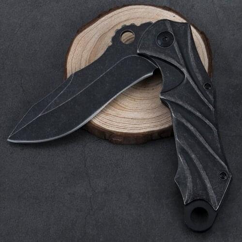 Brand Damascus Steel Camping Knife Titanium Tactical Folding Knife Flipper Steel Handle Camping Hunting Survival Pocket Knives