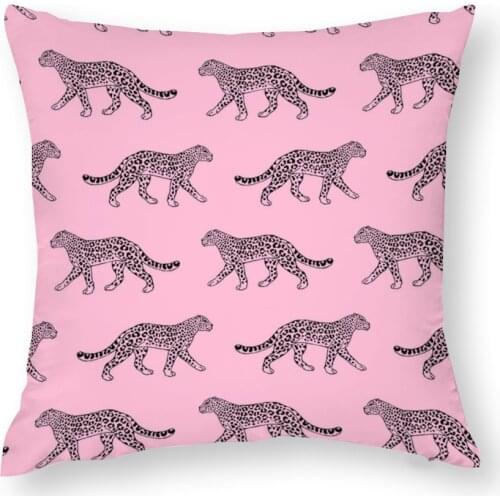 Black pink leopard 45*45cm Animal Leopard Print Pillow Case Sofa Waist Throw Cushion Cover Home Decor Pillow Covers pillowcase