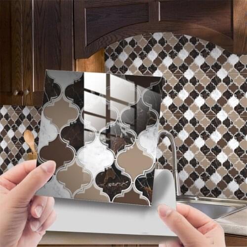 Bathroom Decor Kitchen Backsplash Tiles Decals 3D Flower type Self Adhesive Wallpaper Home Decor Waterproof PVC Wall Stickers