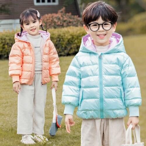 Girls Babys Kids Down Jacket Coat 2021 Retro Warm White Duck Down Thicken Winter Autumn Outerwear Hooded Childrens Clothing