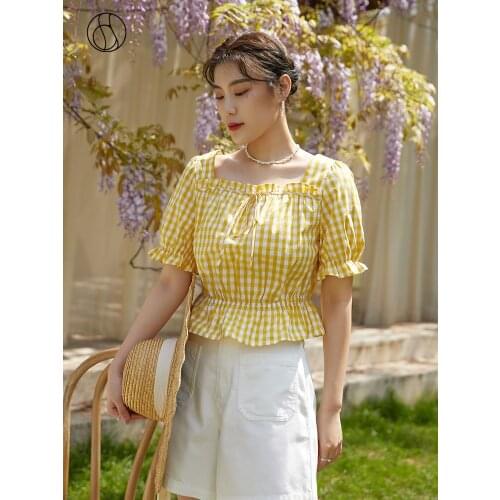 Женские рубашки в клетку DUSHU China At AliExpress