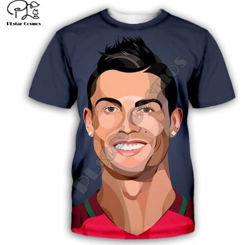 PLstar Cosmos Cristiano Ronaldo Goat Athletes Football Streetwear 3Dprint Summer Casual Funny T-Shirts Short Sleeve Men/Women A1