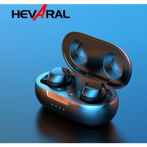 HEVARAL TWS Wireless Bluetooth 5.0 Earphone Sport Headphones Portable HiFi Stereo Sound Charging Box Game Headset With HD Mic