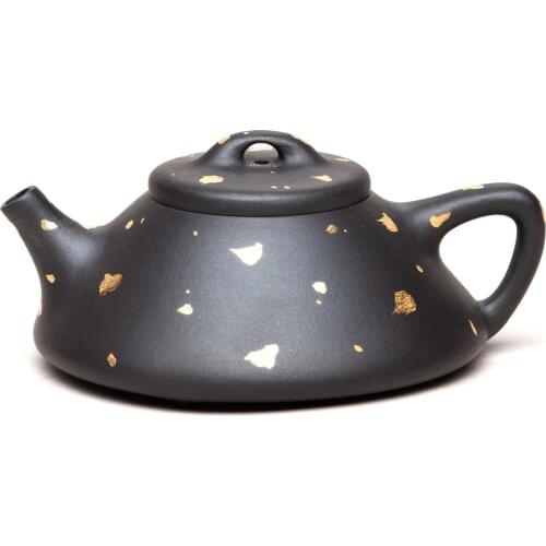 "KingTeaMall" Yixing Teapots "Wen Ren Piao - Shi Piao" 110cc Zisha Teapot Dark Mud Teawares Teasets Teatools, Tea Gifts