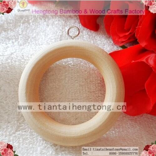 Free shipping 5pcs 70mm lotus wood curtain ring / wood circle/curtain ring holder with hook without paint or varnish WC036