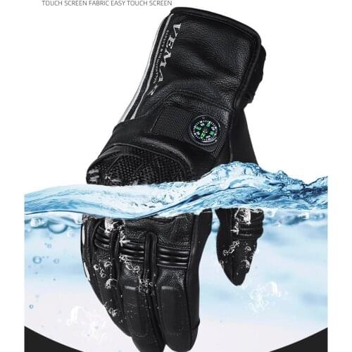 Motorcycle riding leather gloves carbon fiber anti-fall breathable retro touch screen motorcycle racing knight equipment glove