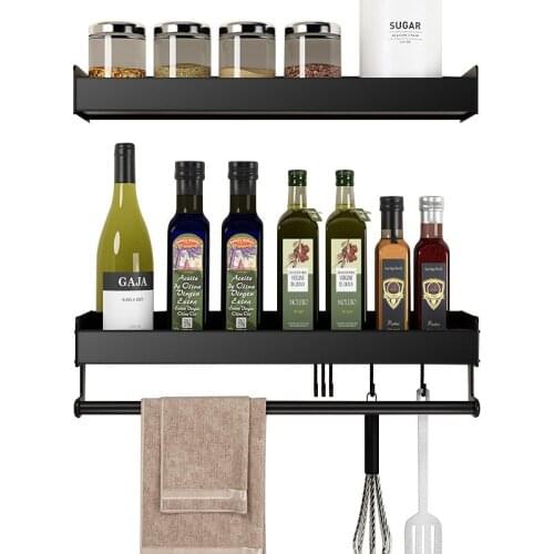 Kitchen Shelf Aluminum Wall-Mounted Square Shampoo Shelf Cosmetic Shelves Kitchen Nets Shelf Storage Rack Organizer Rack