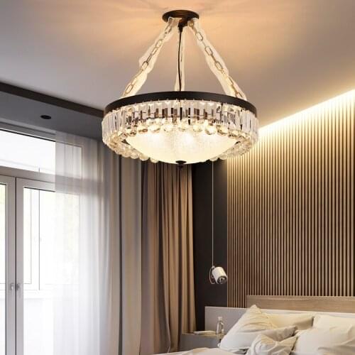 Net celebrity bedroom lamp smart room lamp light luxury American wedding room restaurant small chandelier warm and romantic home