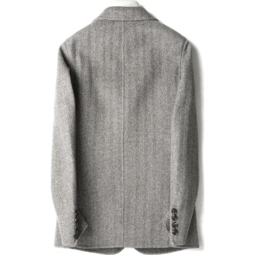 Wool Coat Men Spring Autumn Korean Jacket Slim Fit Blazer Mens Coats and Jackets Casaco Masculino D-19-00818 KJ3016