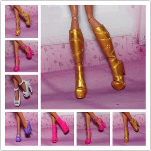 New Fashion Doll Shoes 5 Styles Stylish Accessories High Heels 5pcs/lot For Monster High Doll Party