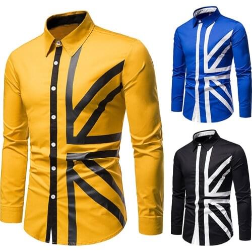 2021 New Hollow European Size Mens Trend Splicing Asymmetric Long-sleeved Shirt Western Denim Shirt Slim Fit Social Dress