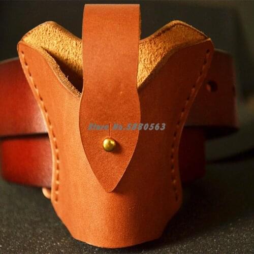 Hunting slingshot case custom leather portable slingshot bag hand-hanging waist multifunctional tactical leather case