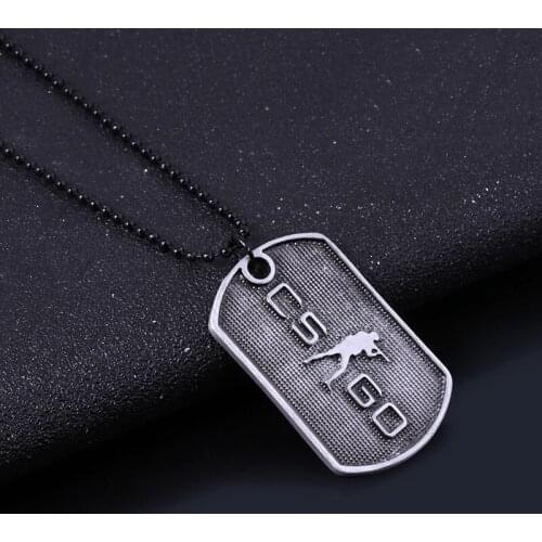 New Game CSGO Engraving Letter CSGO Tag Necklace Counter-Strike Elite Global Offensive T / CT camp Necklace For Man Jewelry