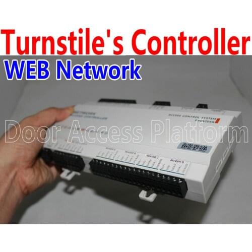 Turnstiles control panel access controller for Tripod Turnstile People entrance+exit control TCP/IP+Web ip interface network