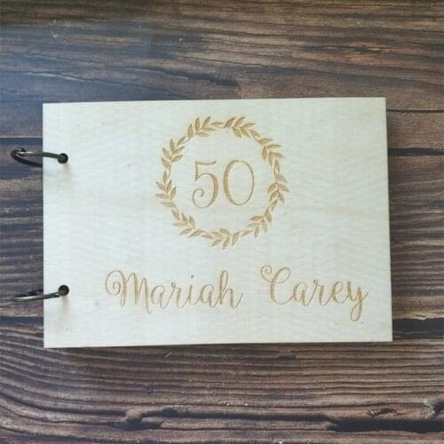 Personalized Custom Birthday Photo Wooden Book Birthday Photo Album Guest Book Wood Guestbooks Kids Gift Ideas
