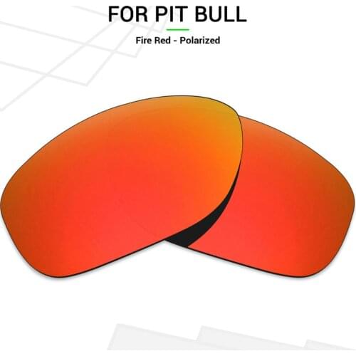 Mryok POLARIZED Replacement Lenses for Oakley Pit Bull Sunglasses Fire Red
