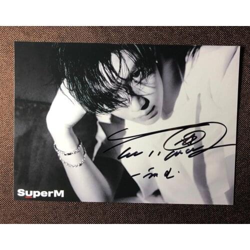 Hand signed SuperM LeeTaemin autographed photo SHINEE 5*7 092019N5
